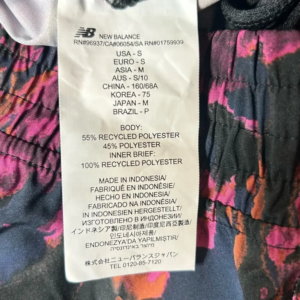 New Balance Shorts‎ Womens S Multicolor Printed 3In Short Running Workout NEW